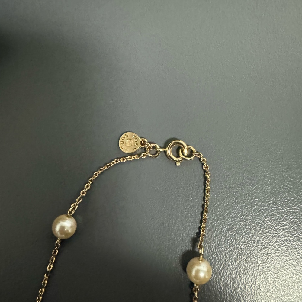 Tory Burch Pearl and Gold Necklace